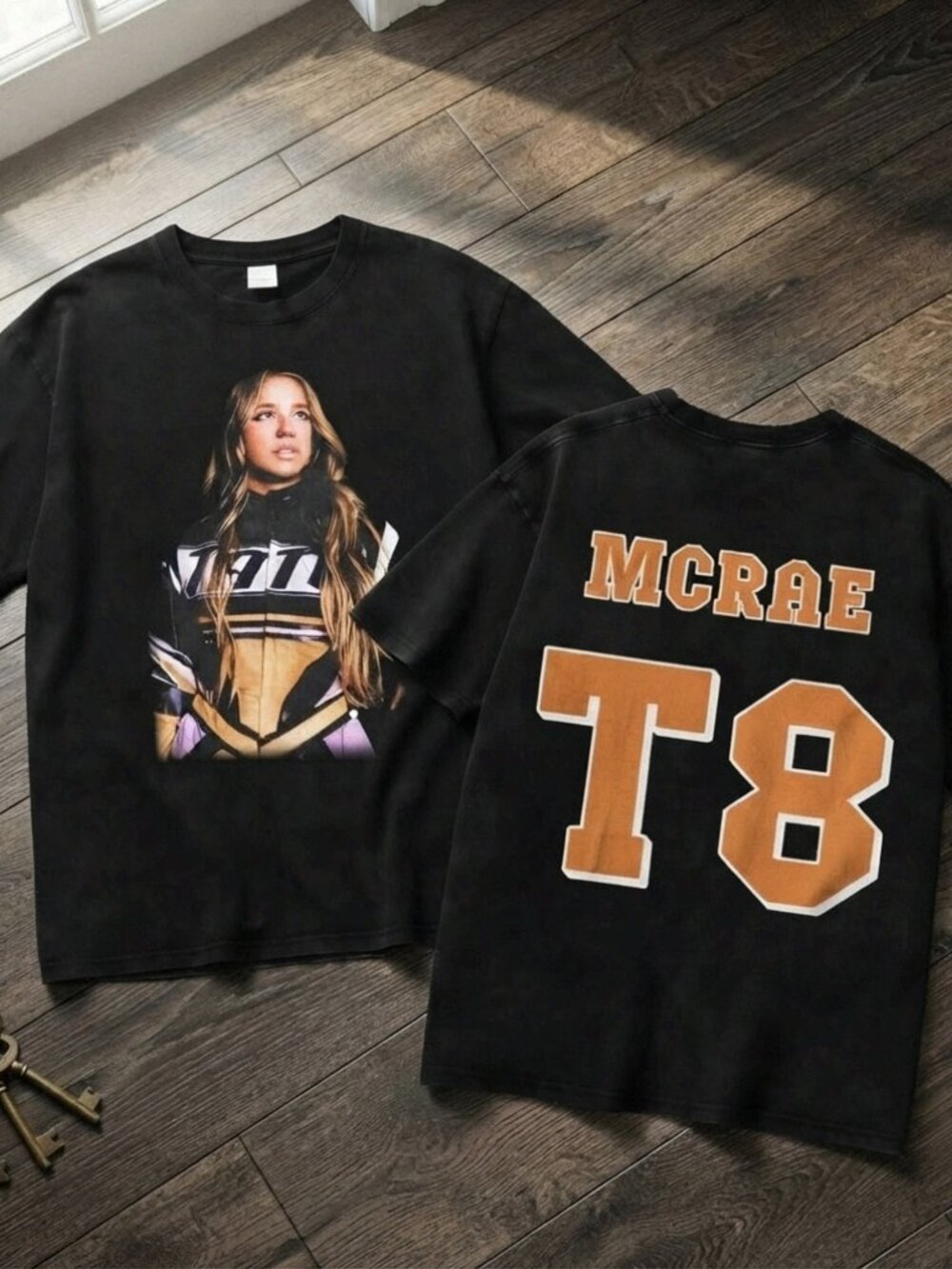 Tate McRae Graphic T-Shirt McRae T8 Vintage Style Black Tee